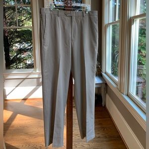 Haggar Mens gray dress trousers with wite pin stripe size 36x32